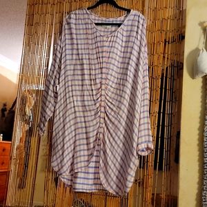 Anthropologie Tunic Long Sleeve Size S. Red/White/Blue